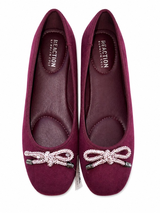 Kenneth Cole Shoes - Kenneth Cole Reaction Elstree Jewel Ballet Flats Women 7 Burgundy Rhinestone NWT